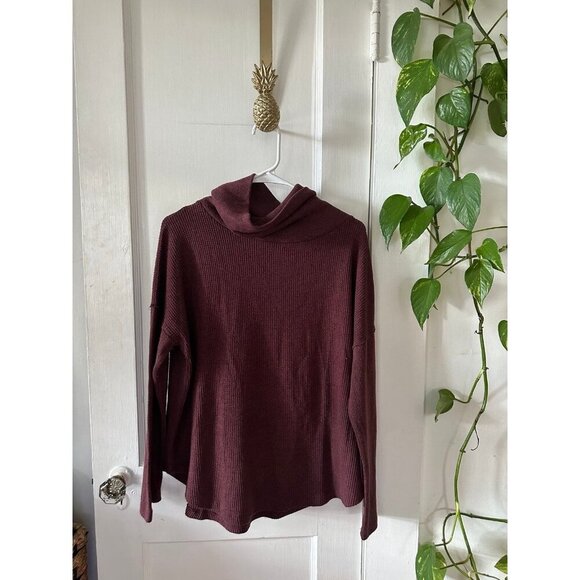 Time & Tru women’s size large maroon sweater - Picture 1 of 12